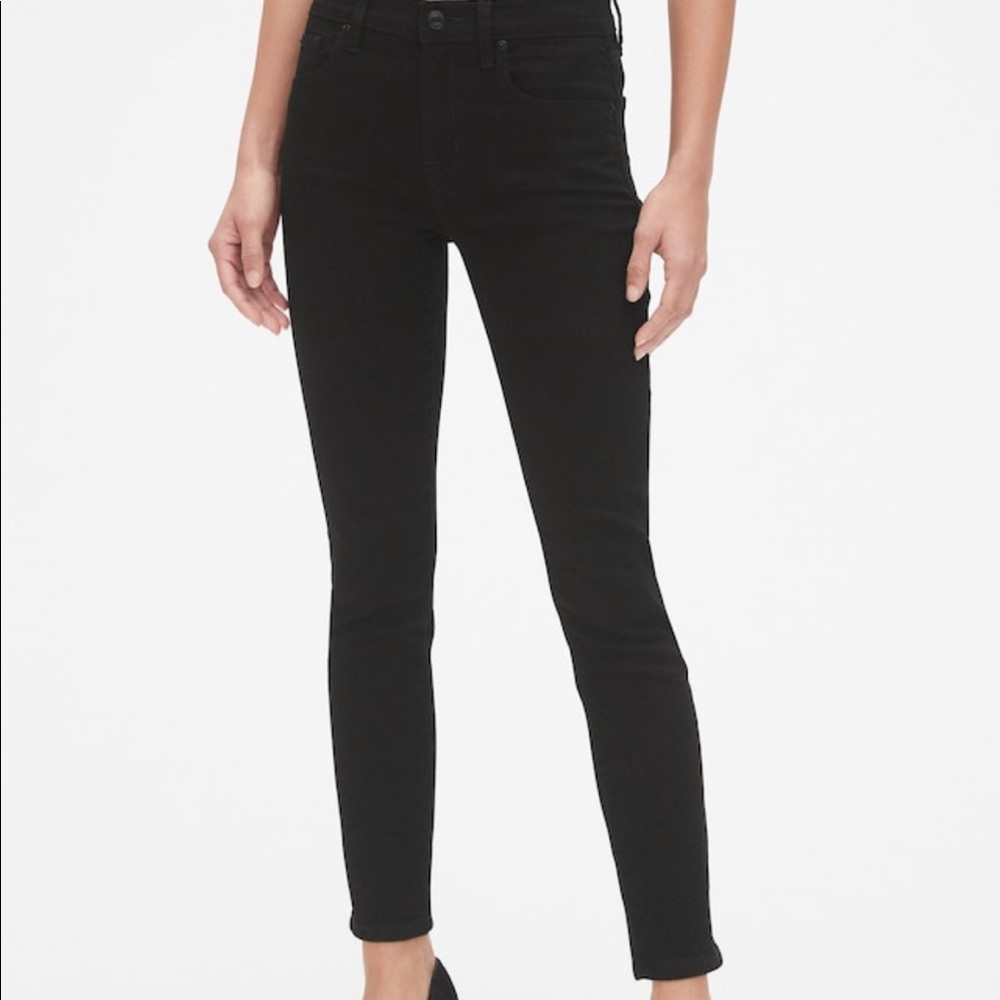 Gap Mid Rise True Skinny Everblack Jeans